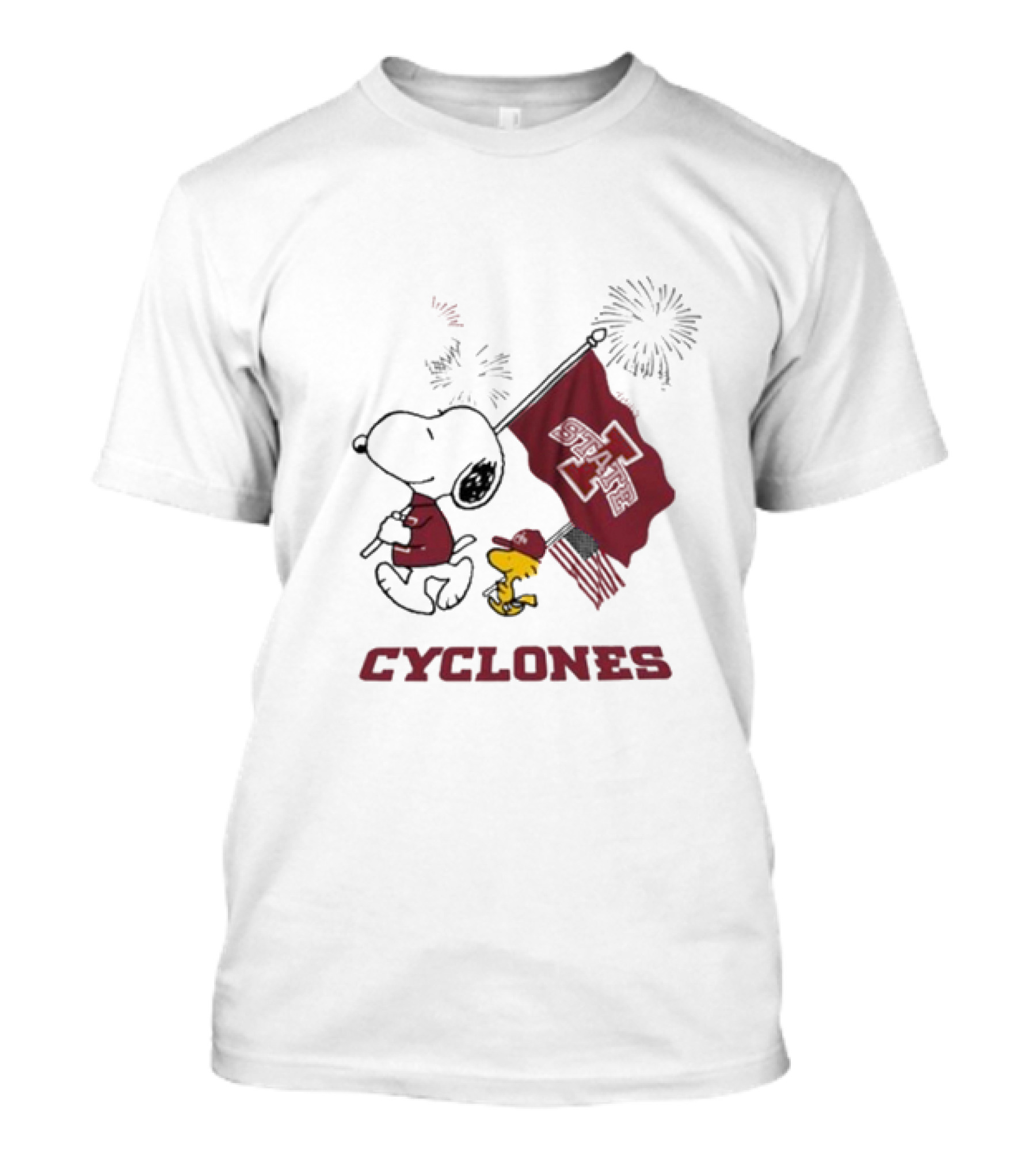Snoopy Woodstock Iowa State Cyclones Football 4th Of July T-Shirt
