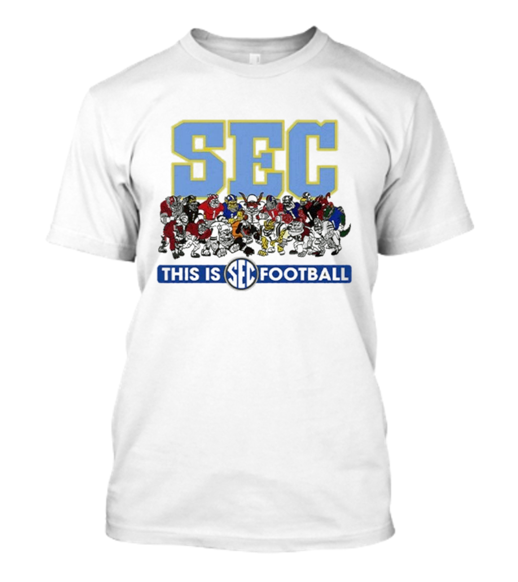 SEC Football Mascots 2024 This Is Football T-Shirt
