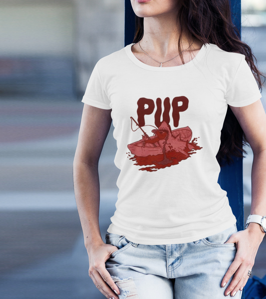 PUP Shark Attack Boat T-Shirt