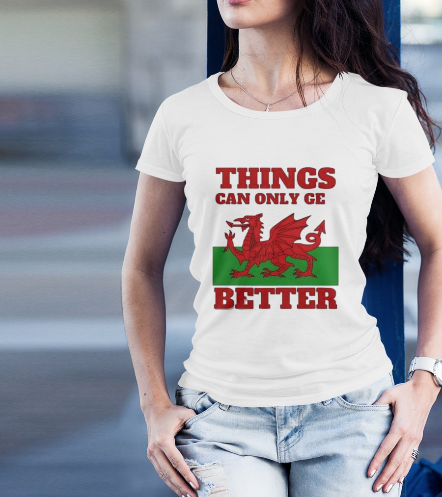 Things Can Only Get Better Welsh Dragon T-Shirt