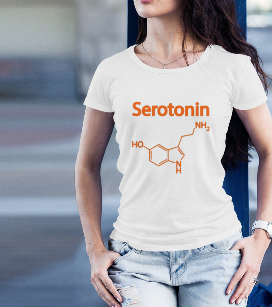 Serotonin Molecule Structure HO NH2 Chemistry T-Shirt
