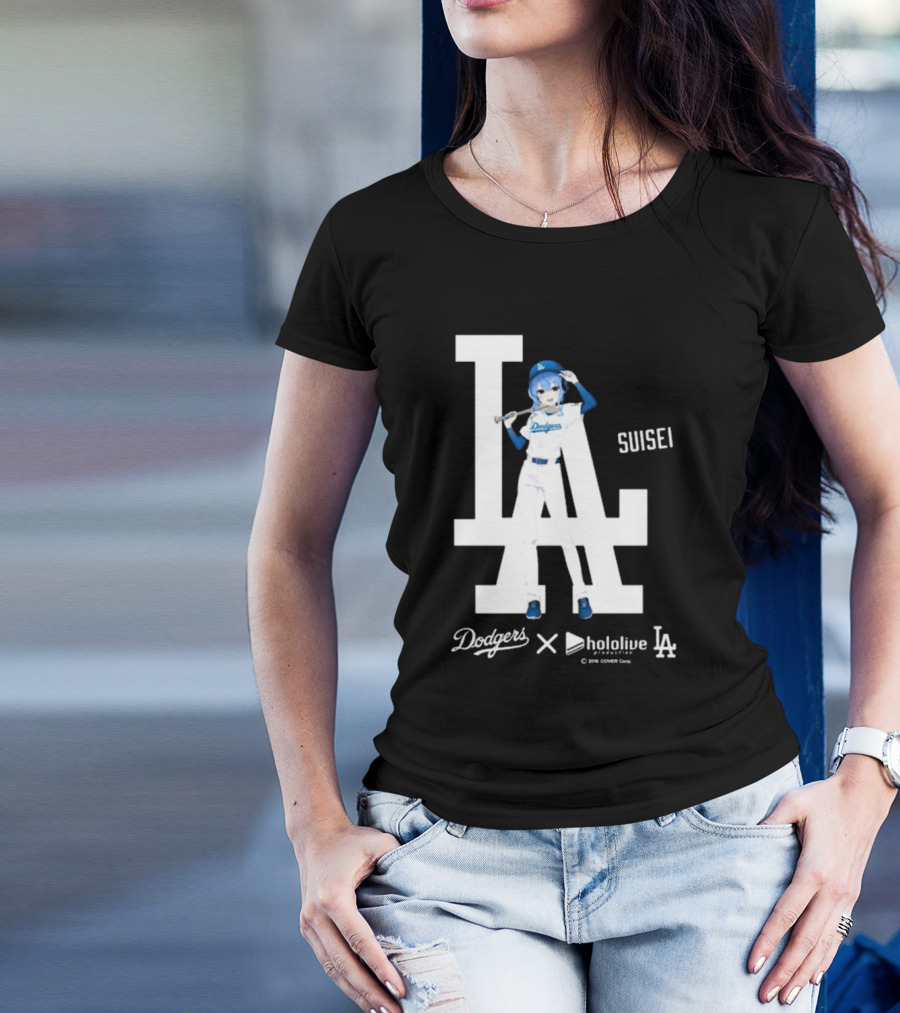 Dodgers X Hololive Suisei LA Collaboration T-Shirt