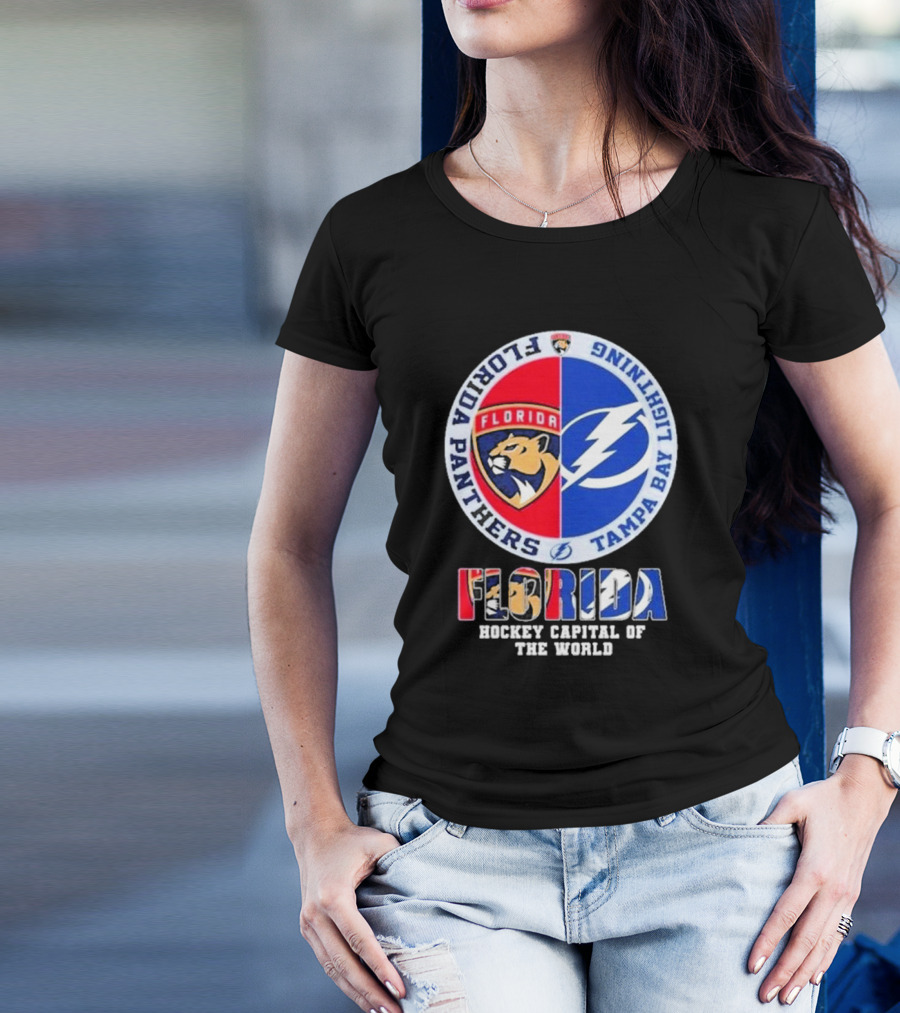 Florida Panthers Tampa Bay Lightning Florida Hockey Capital Of The World T-Shirt