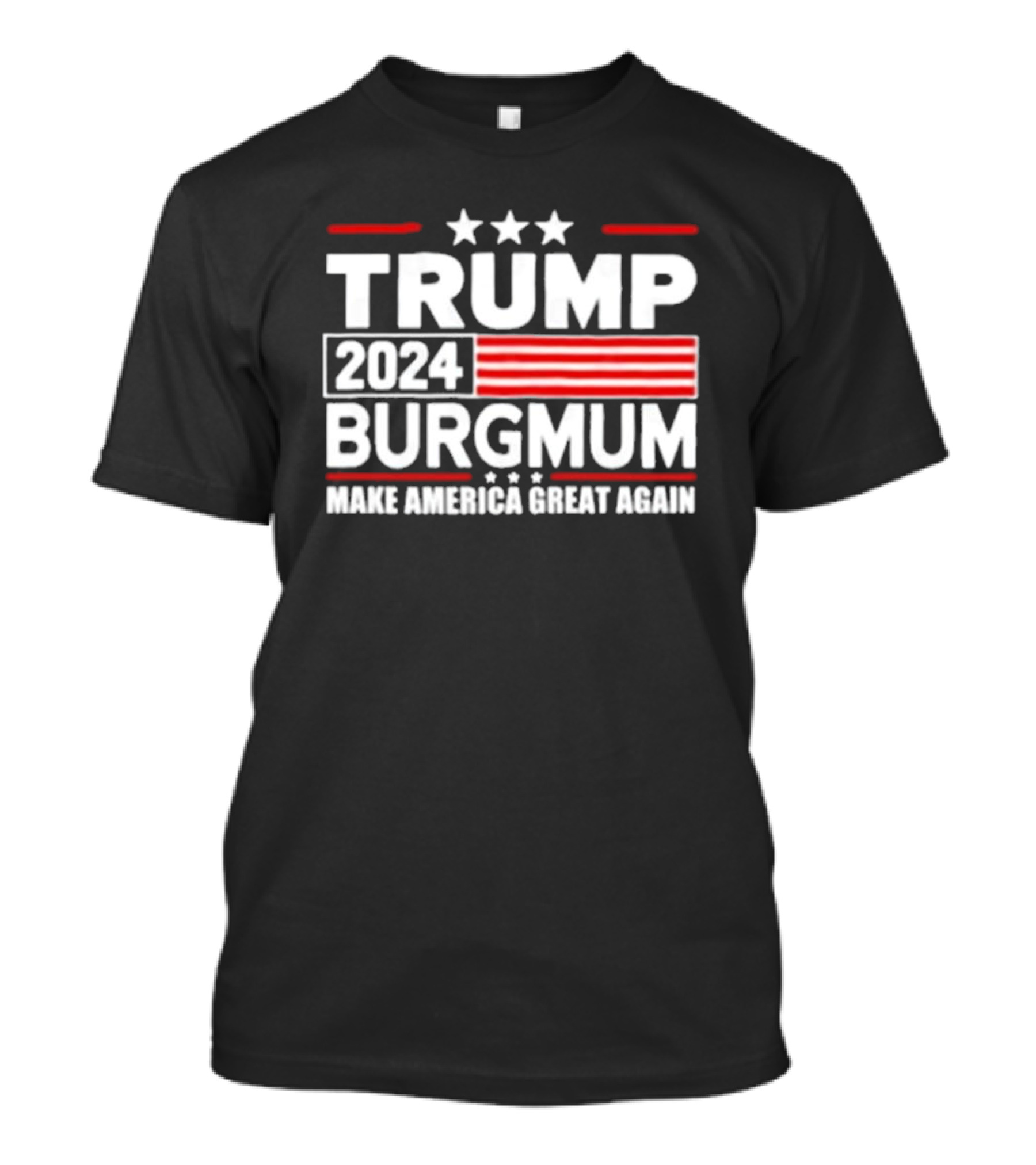 Trump 2024 Burgum Make America Great Again Stars Stripes T-Shirt