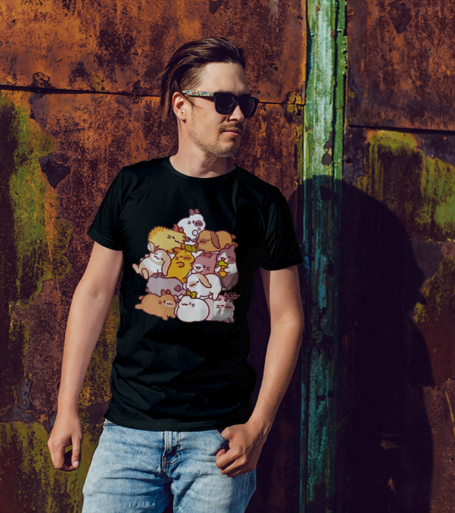 Bunny Pile Usagi Shima Cozy Rabbit Stack T-Shirt