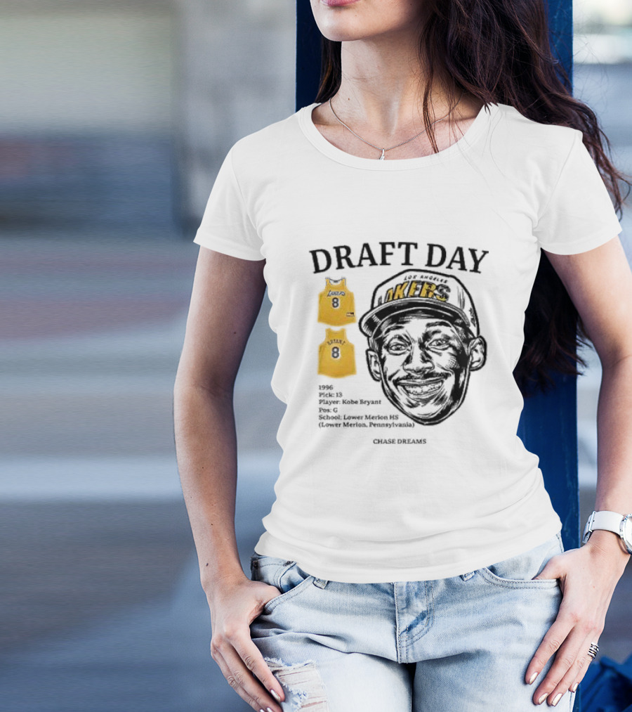 Draft Day 1996 Kobe Bryant Los Angeles Lakers Lower Merion Chase Dreams T-Shirt