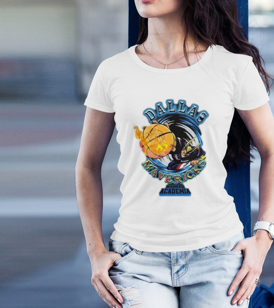 Dallas Mavericks My Hero Academia All Might NBA Collaboration T-Shirt