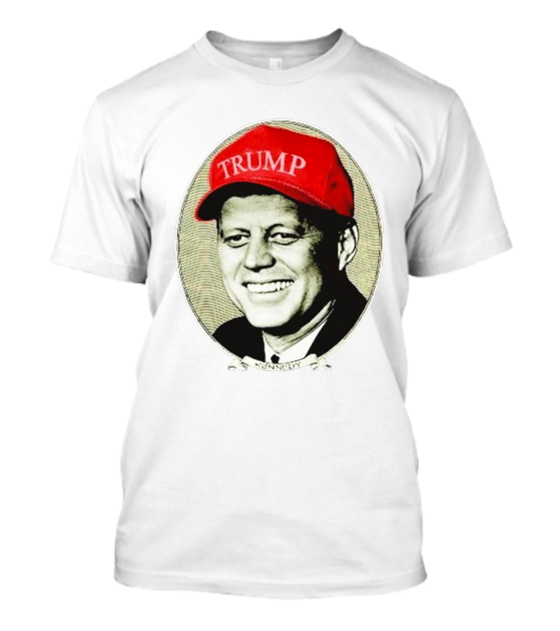 JFK Kennedy Wearing Red Trump Hat T-Shirt