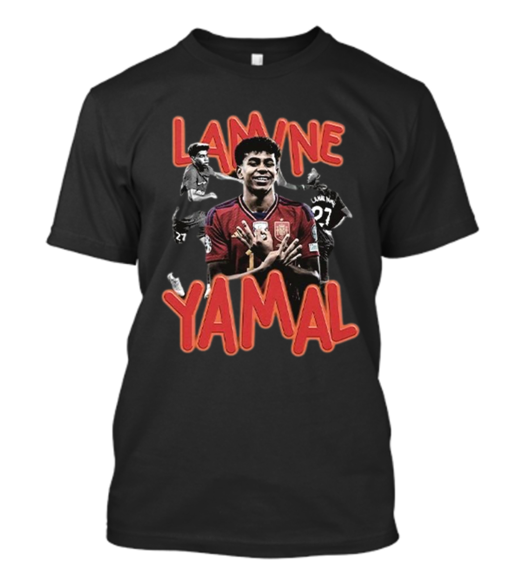 Lamine Yamal Celebrating Euro 2024 Spain National Team Soccer Player 27 T-Shirt