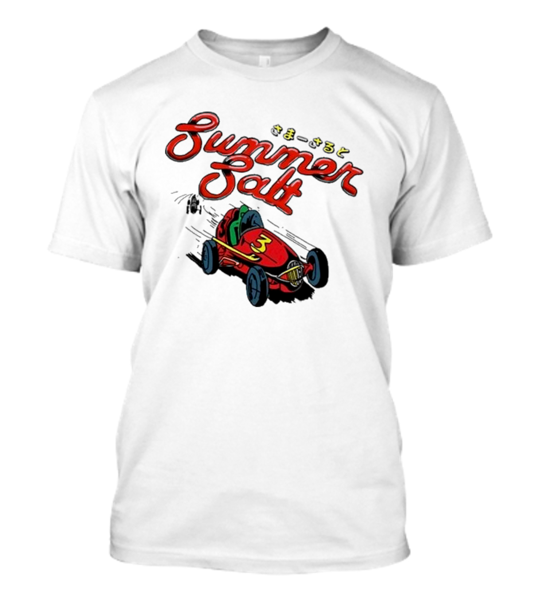 Summer Salt Race Car 2024 Vintage Style Racing Number Three T-Shirt