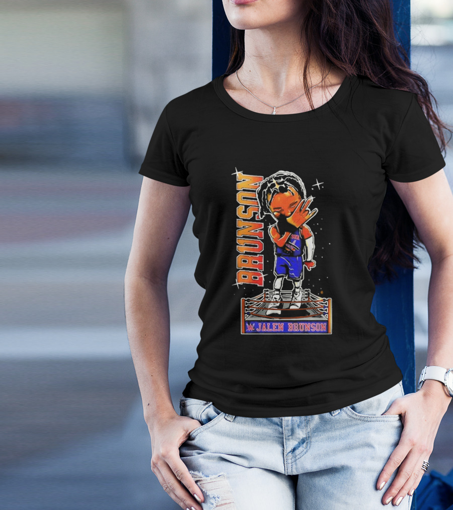 Jalen Brunson Knicks WWE Ring T-Shirt