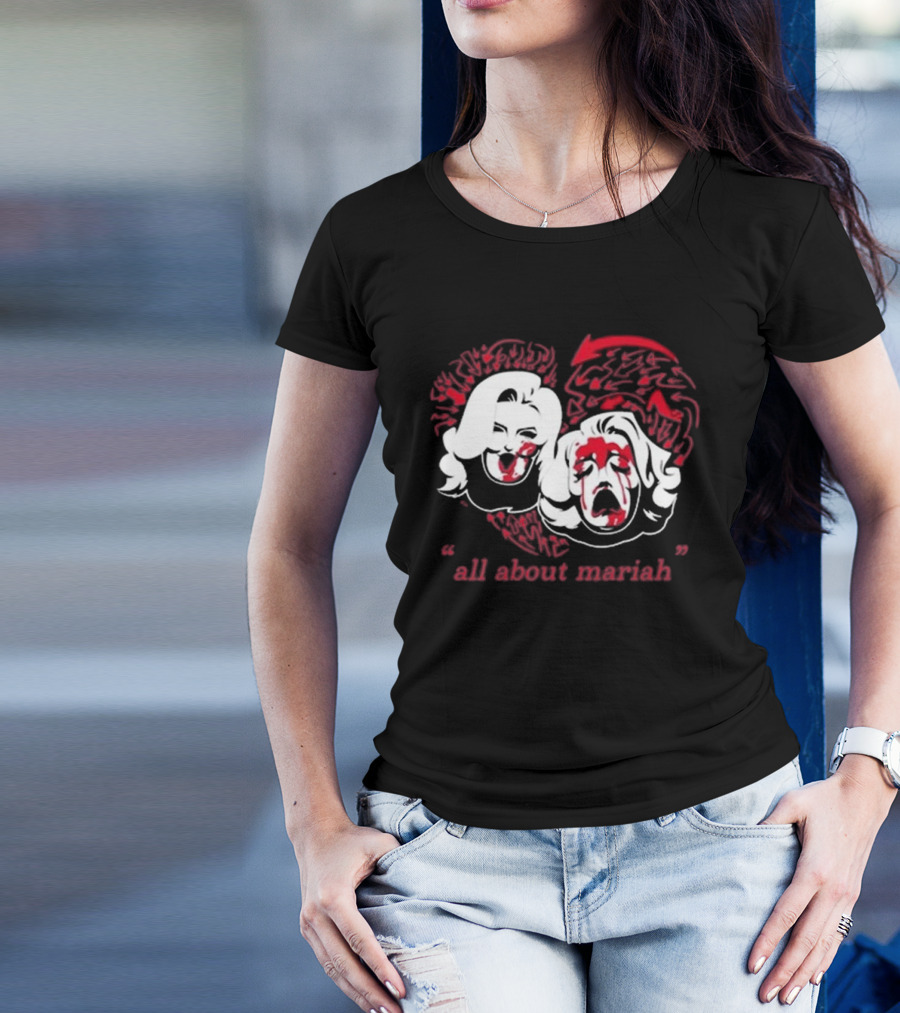 Mariahmayx All About Mariah Heart Faces Red Arrows T-Shirt