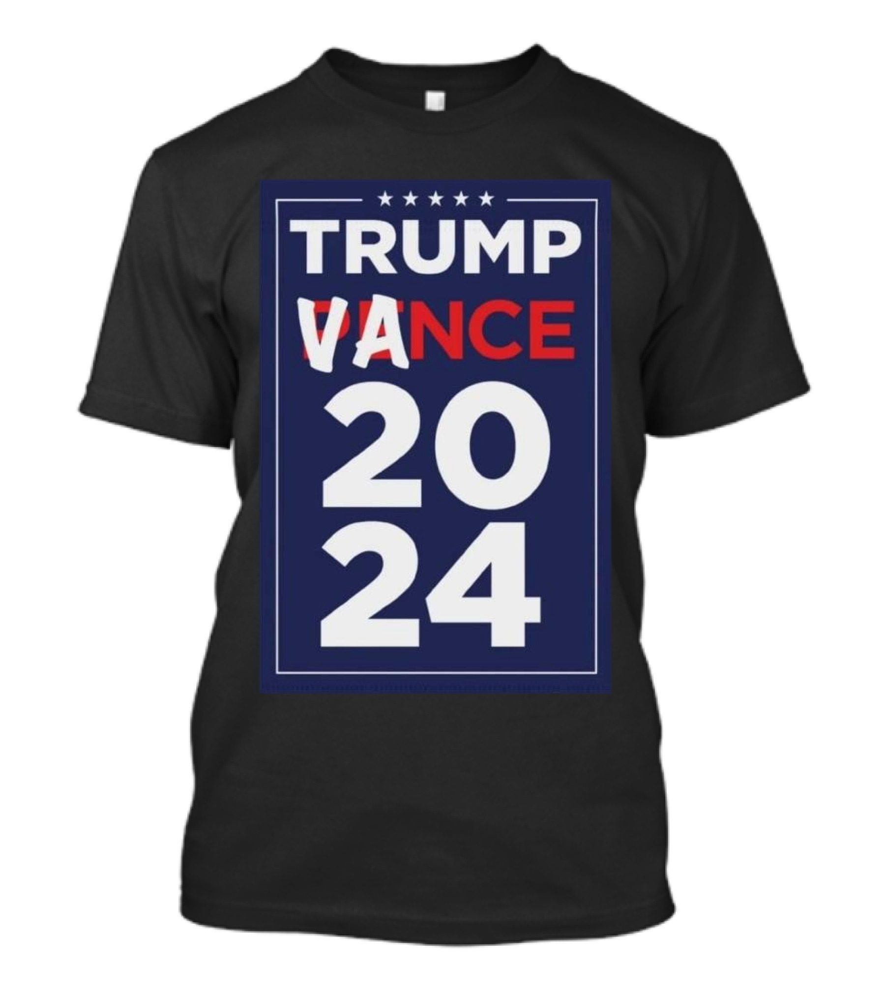 Trump VA Vance 2024 Not Pence Flag T-Shirt