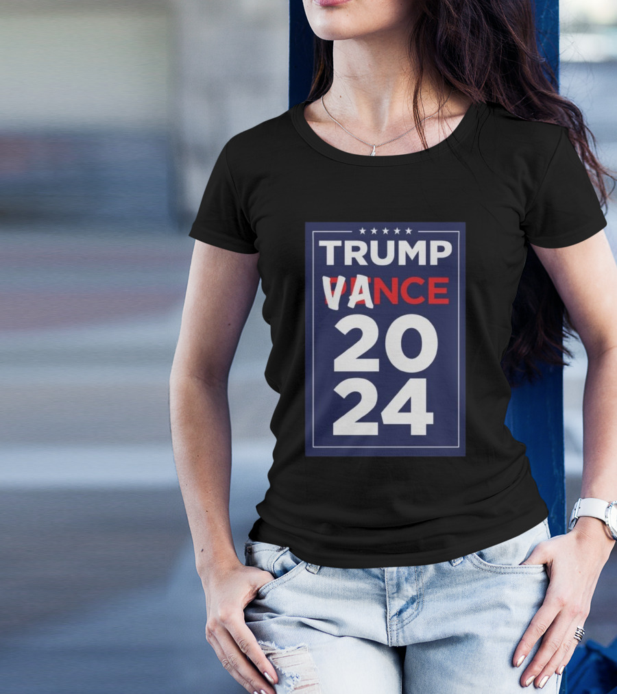 Trump VA Vance 2024 Not Pence Flag T-Shirt