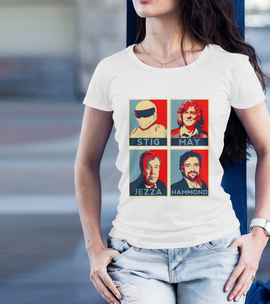 Stig May Jezza Hammond Top Gear Iconic Trio T-Shirt