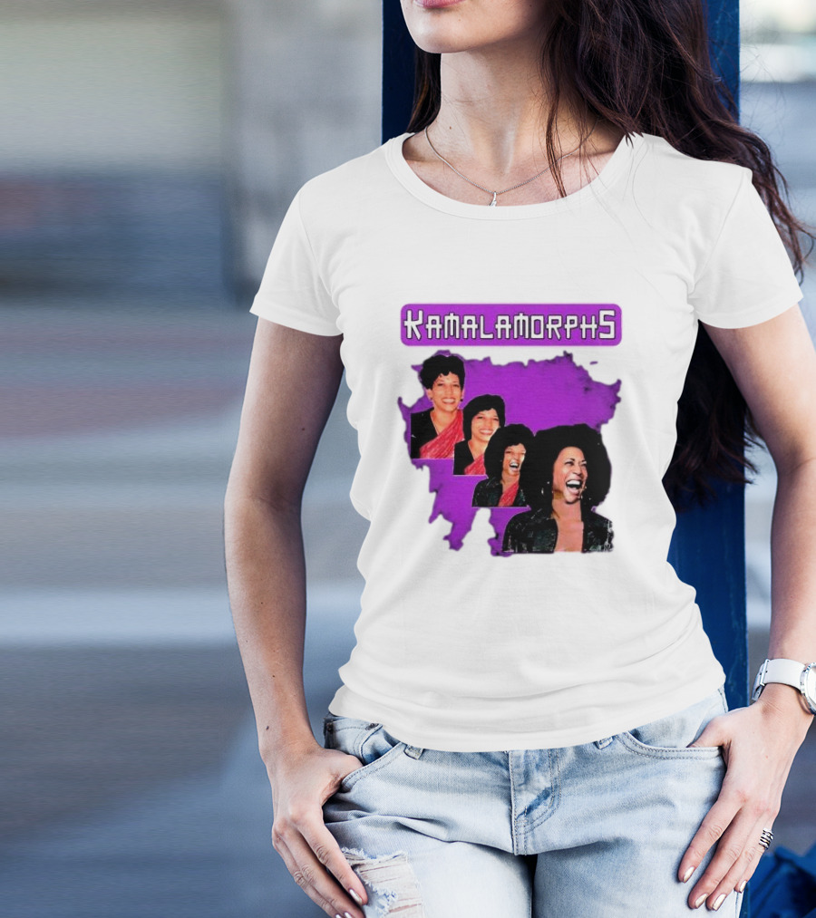 Kamala Harris Madam President Kamalamorphs Evolution Iconic Laughter T-Shirt