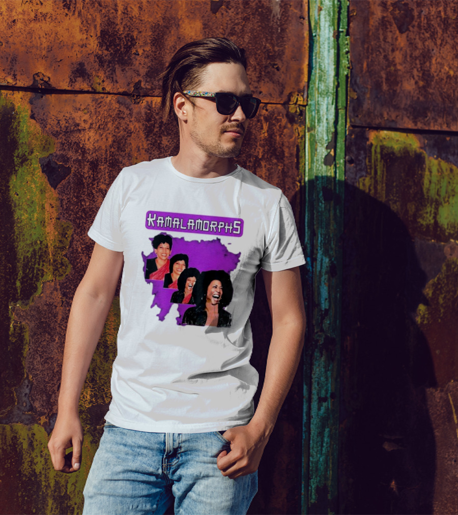 Kamala Harris Madam President Kamalamorphs Evolution Iconic Laughter T-Shirt