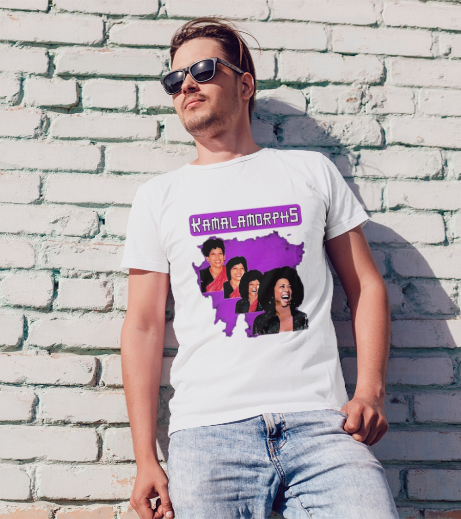 Kamala Harris Madam President Kamalamorphs Evolution Iconic Laughter T-Shirt