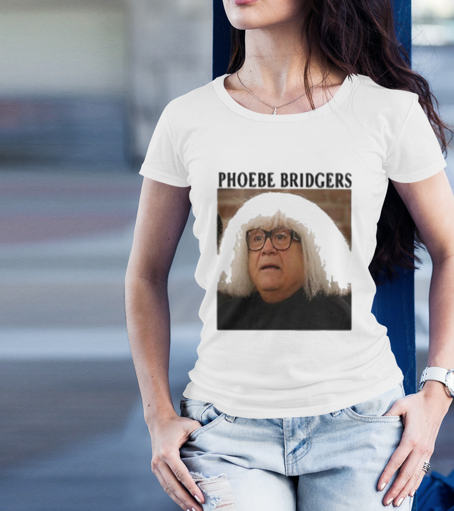 Phoebe Bridgers Meme Parody Featuring Iconic Character With Wig And Glasses T-Shirt