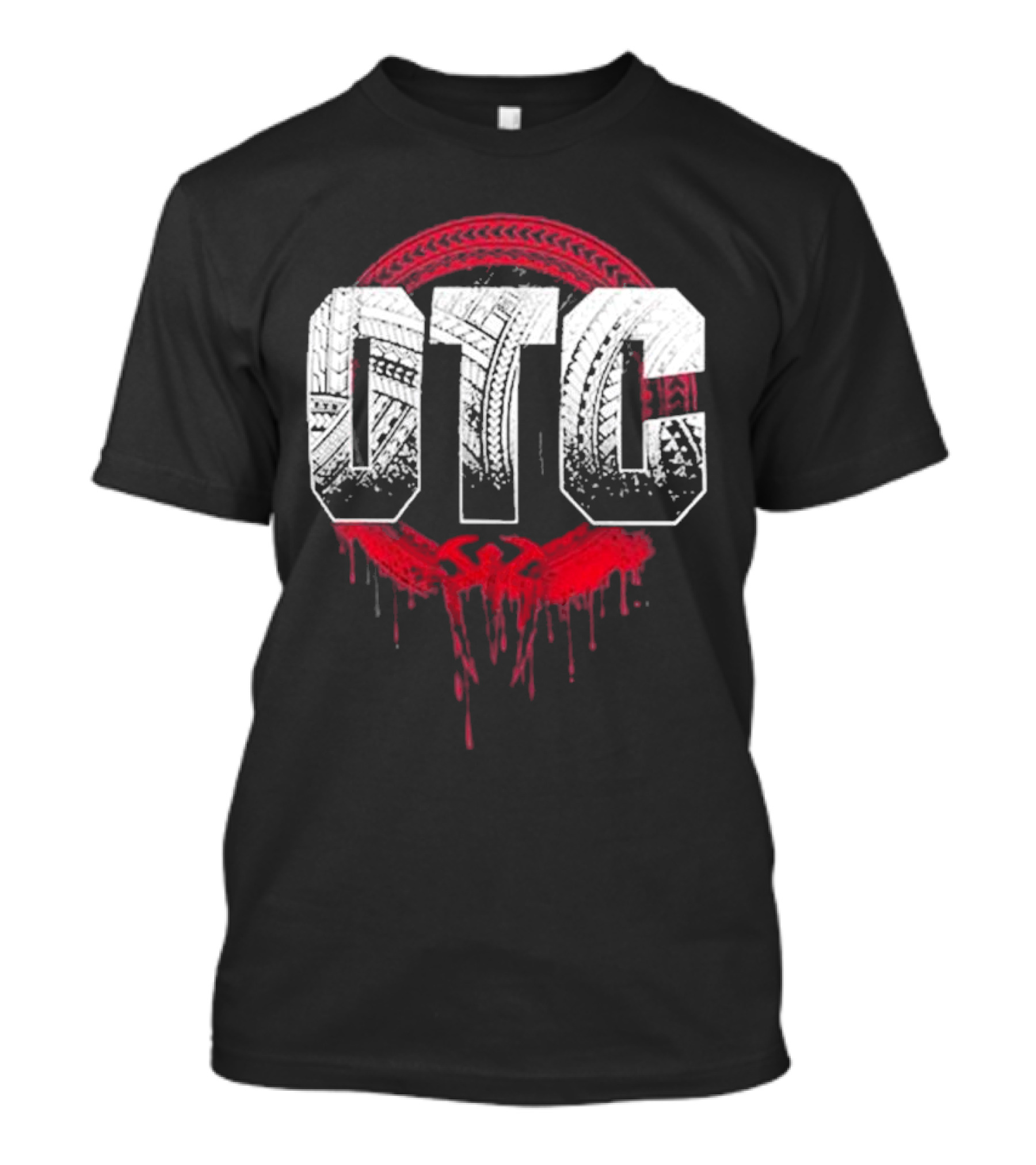 Roman Reigns Tribal Otc Tire Track T-Shirt