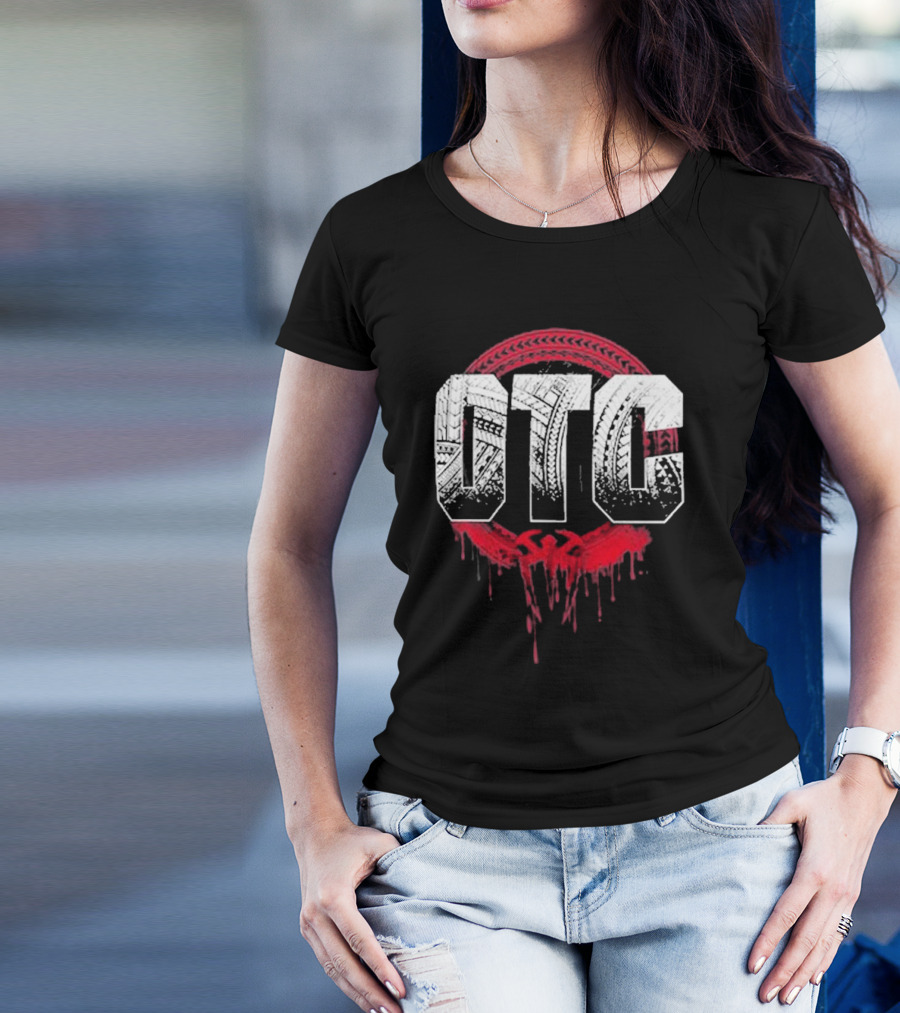 Roman Reigns Tribal Otc Tire Track T-Shirt