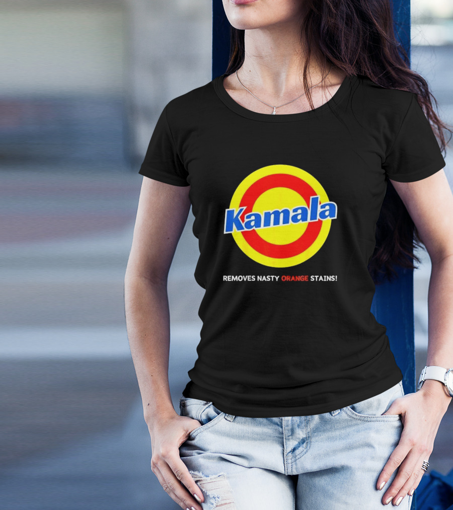 Kamala Removes Nasty Orange Stains Vote For Blue T-Shirt