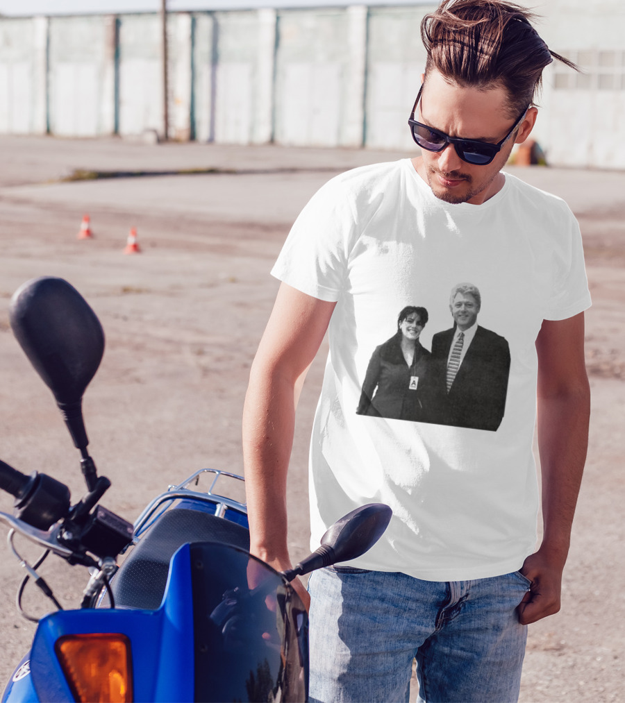 Bill Clinton Monica Lewinsky Black And White Iconic Photo T-Shirt