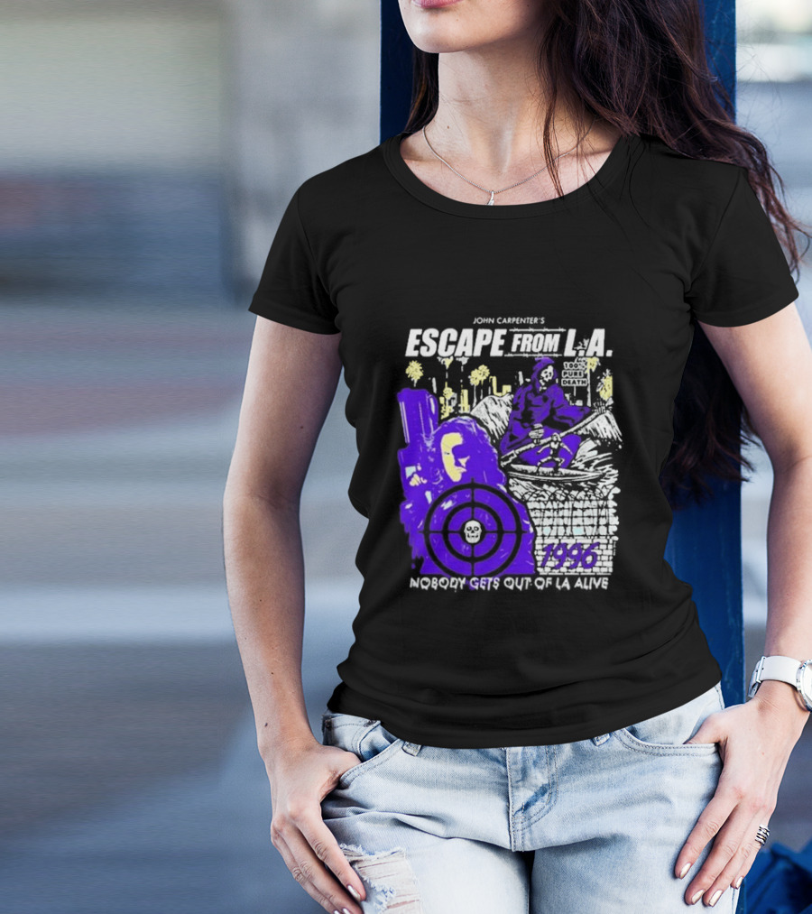 John Carpenter's Escape From L.A. 1996 Nobody Gets Out Of LA Alive T-Shirt