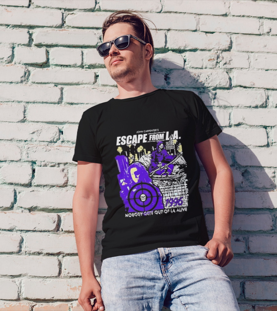 John Carpenter's Escape From L.A. 1996 Nobody Gets Out Of LA Alive T-Shirt