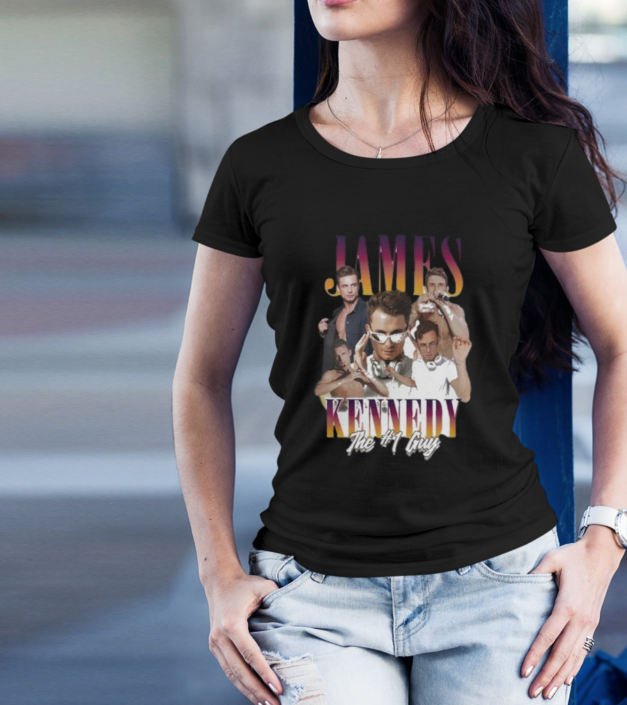 James Kennedy The No 1 Guy 2024 DJ Retro Pop Art Collage T-Shirt