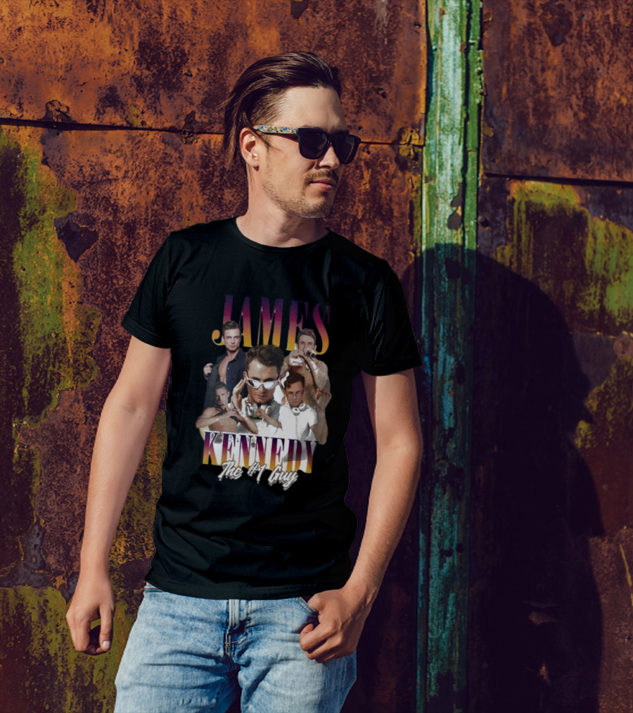 James Kennedy The No 1 Guy 2024 DJ Retro Pop Art Collage T-Shirt