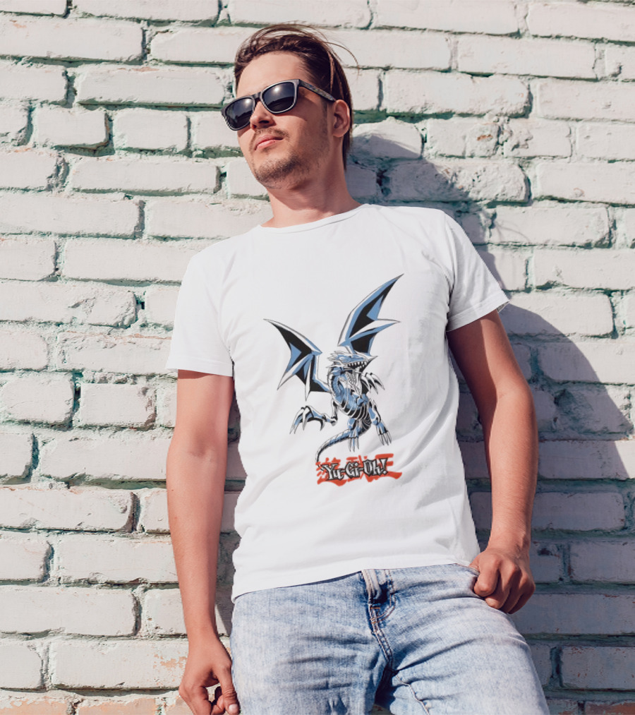 TB 2623 Yu-Gi-Oh Blue Eyes White Dragon Kanji T-Shirt