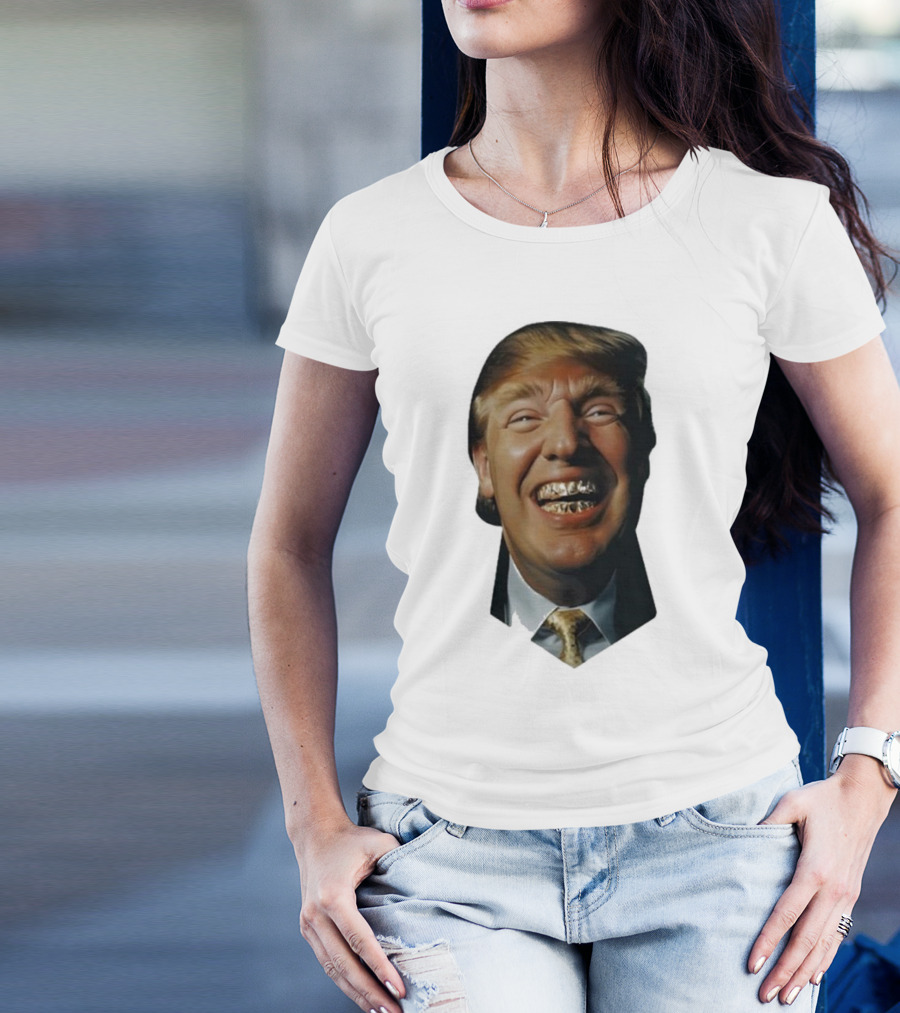 Trump Grill Teeth Grin Face Concept T-Shirt
