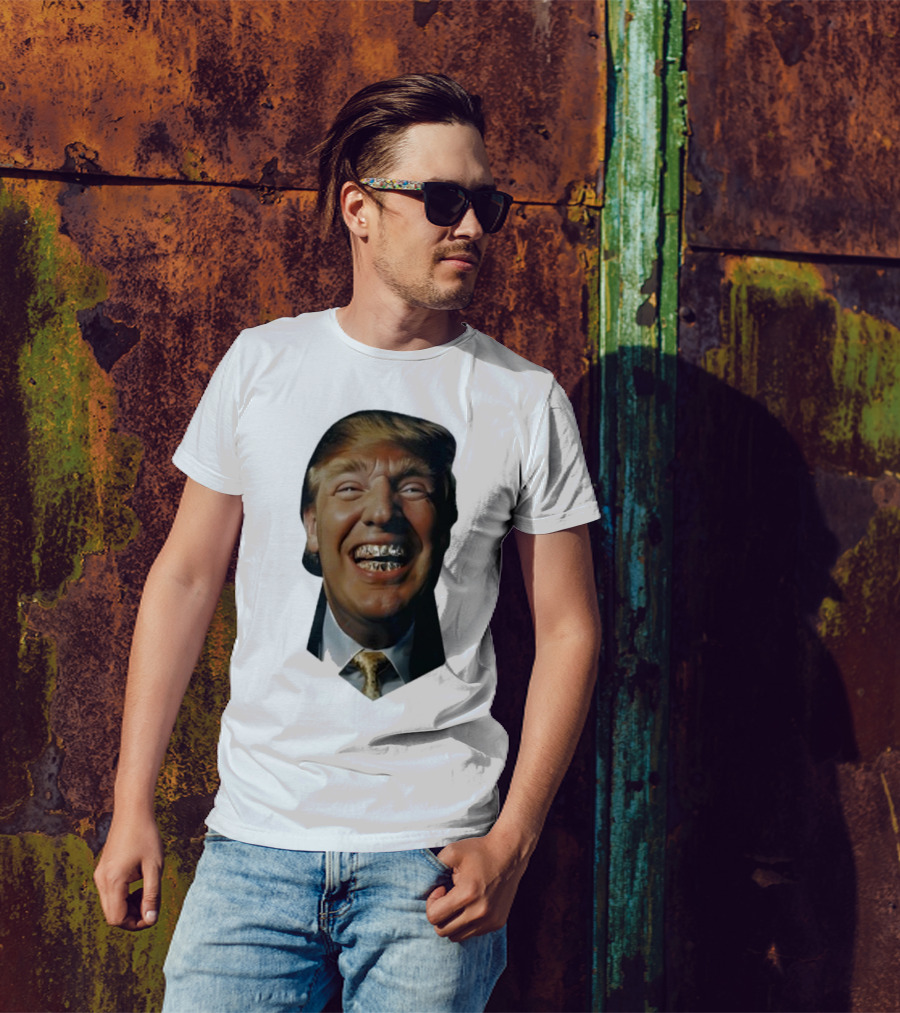 Trump Grill Teeth Grin Face Concept T-Shirt