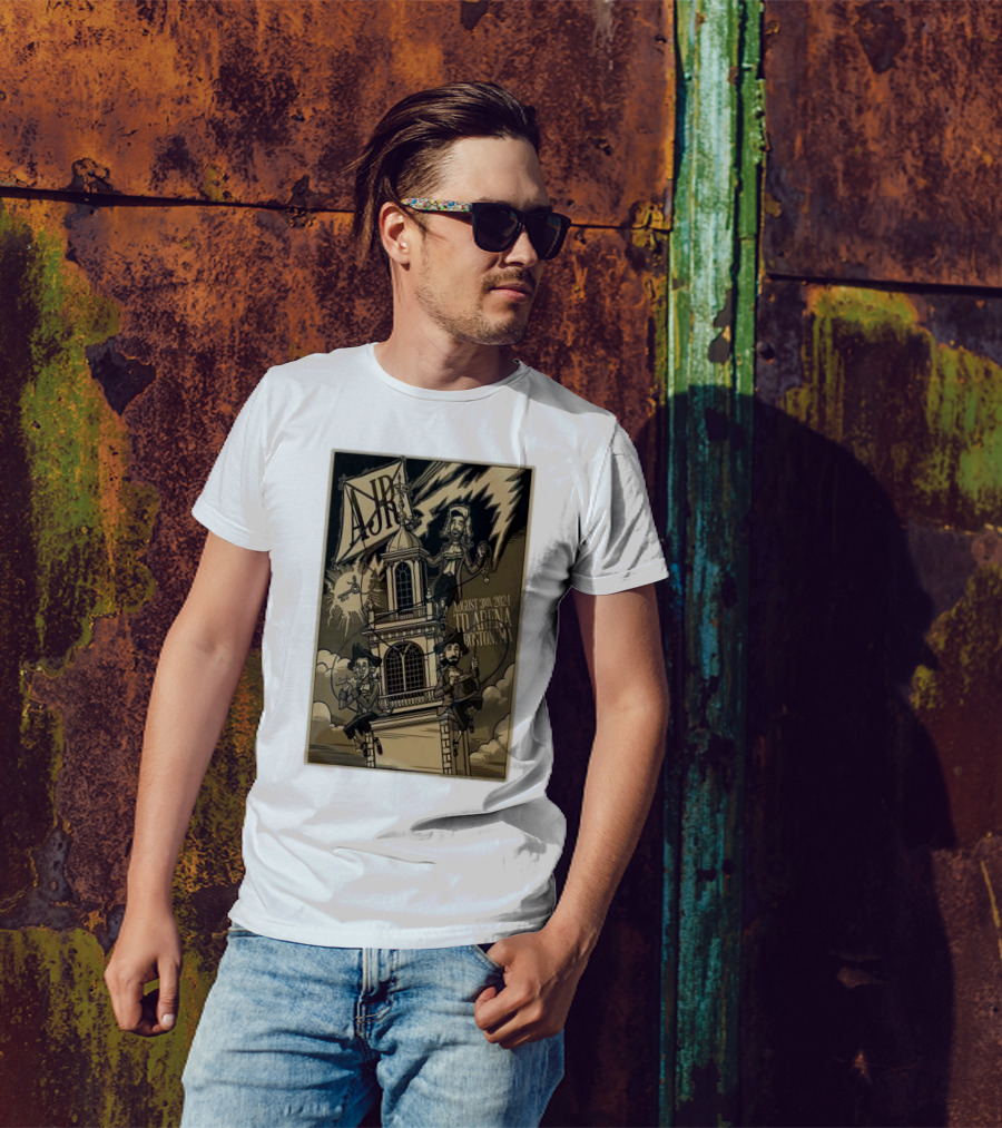 AJR Live At TD Garden Boston MA August 3 2024 Tower Theme T-Shirt
