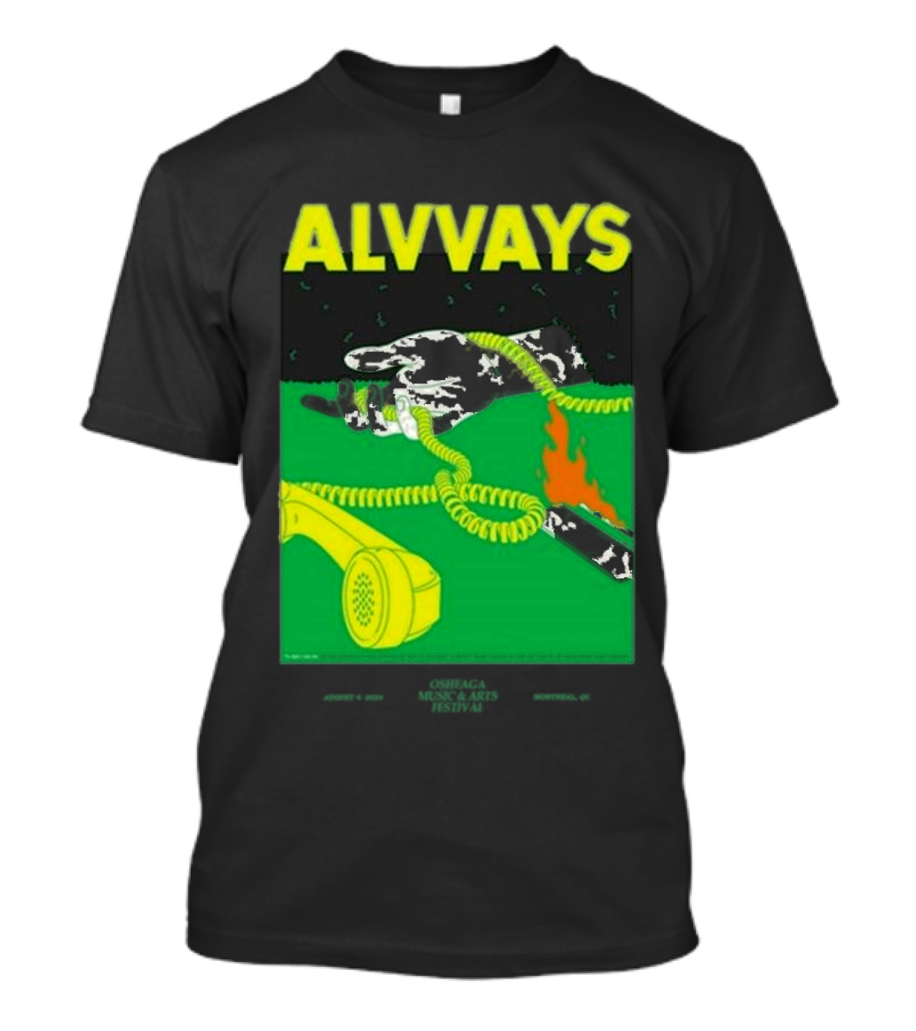 Alvvays August 4 2024 Osheaga Music And Arts Festival Montreal QC Telephone T-Shirt