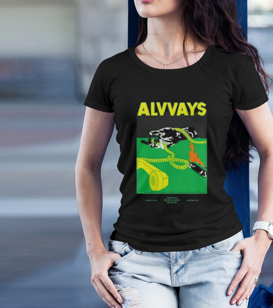 Alvvays August 4 2024 Osheaga Music And Arts Festival Montreal QC Telephone T-Shirt