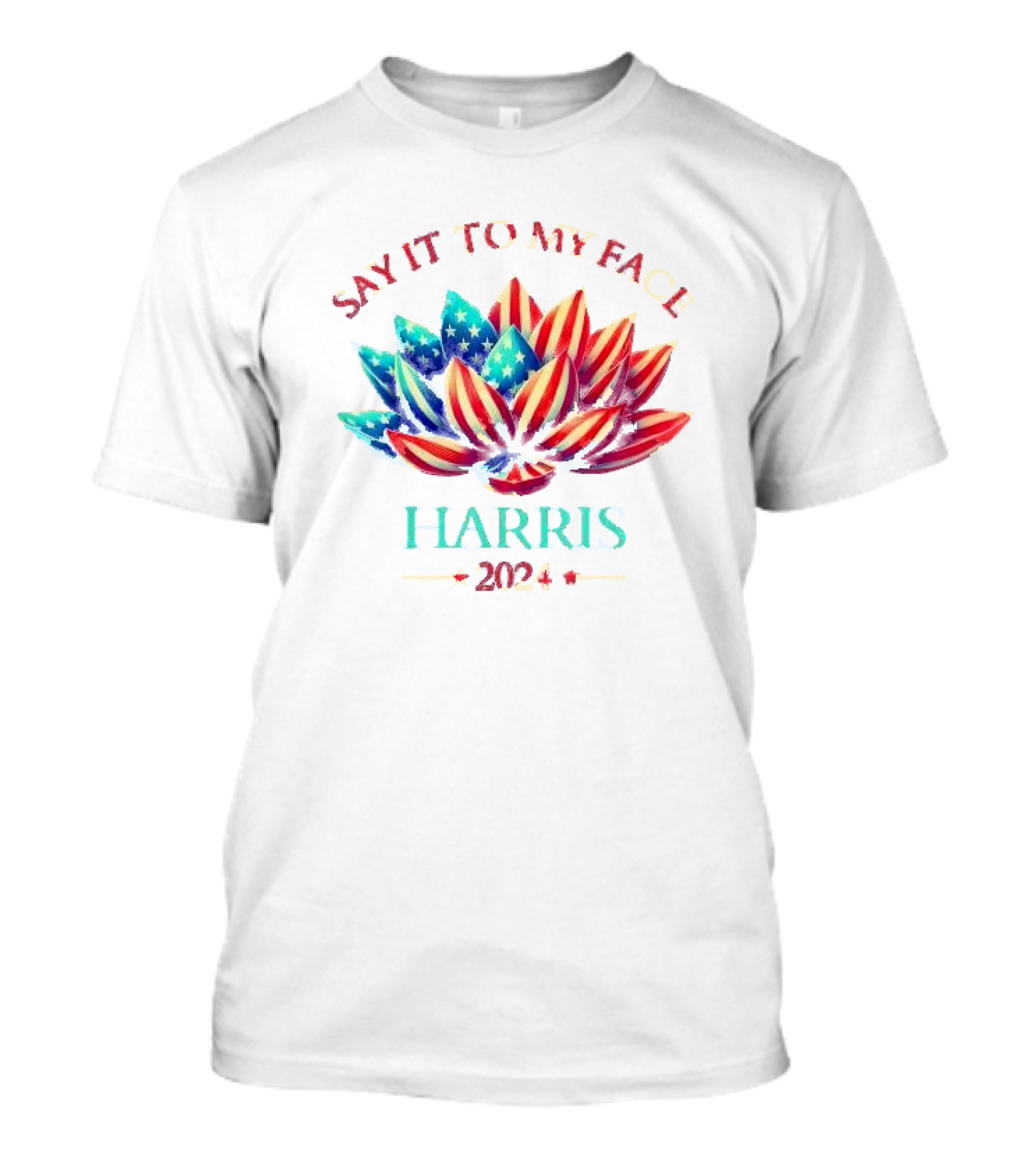Harris 2024 Say It To My Face American Lotus T-Shirt