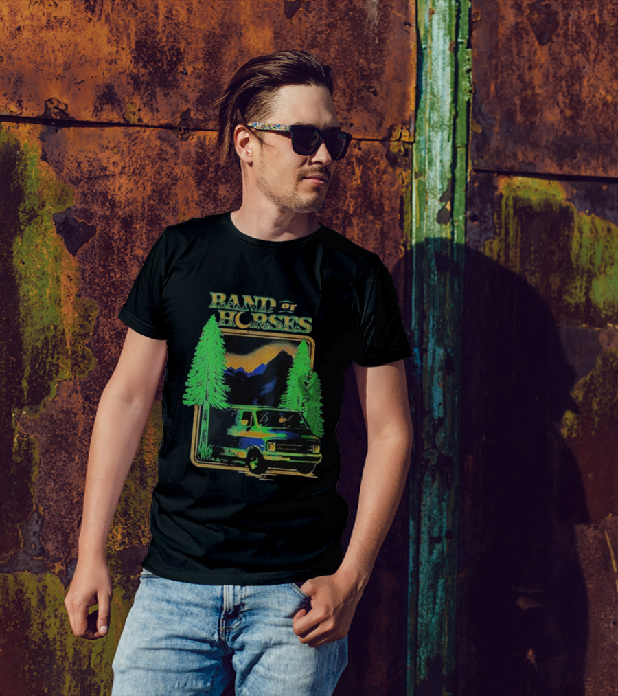 Band Of Horses Mountain Van Scenic Trees T-Shirt