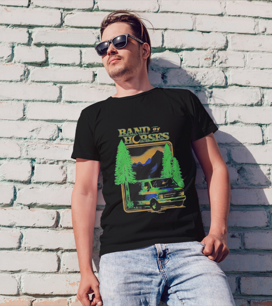 Band Of Horses Mountain Van Scenic Trees T-Shirt