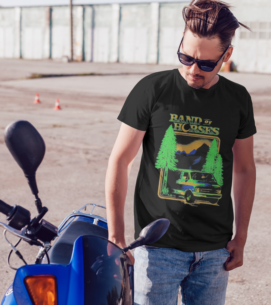 Band Of Horses Mountain Van Scenic Trees T-Shirt