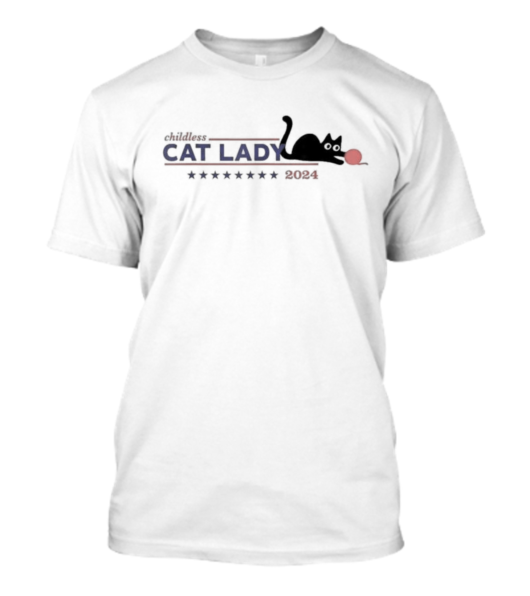 Childless Cat Lady 2024 USA Election Voting T-Shirt