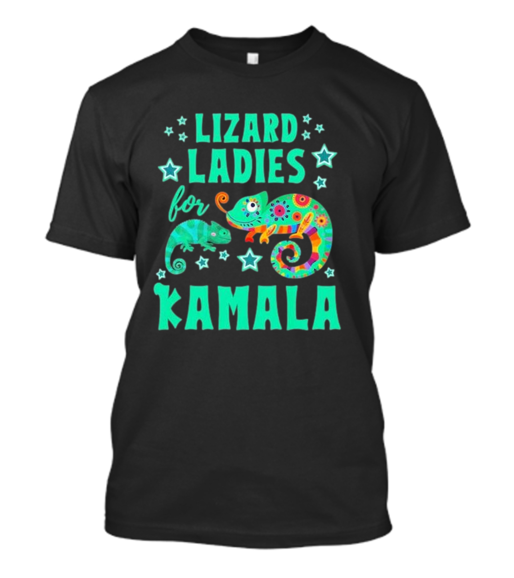 Lizard Ladies For Kamala Colorful Geckos Vote T-Shirt