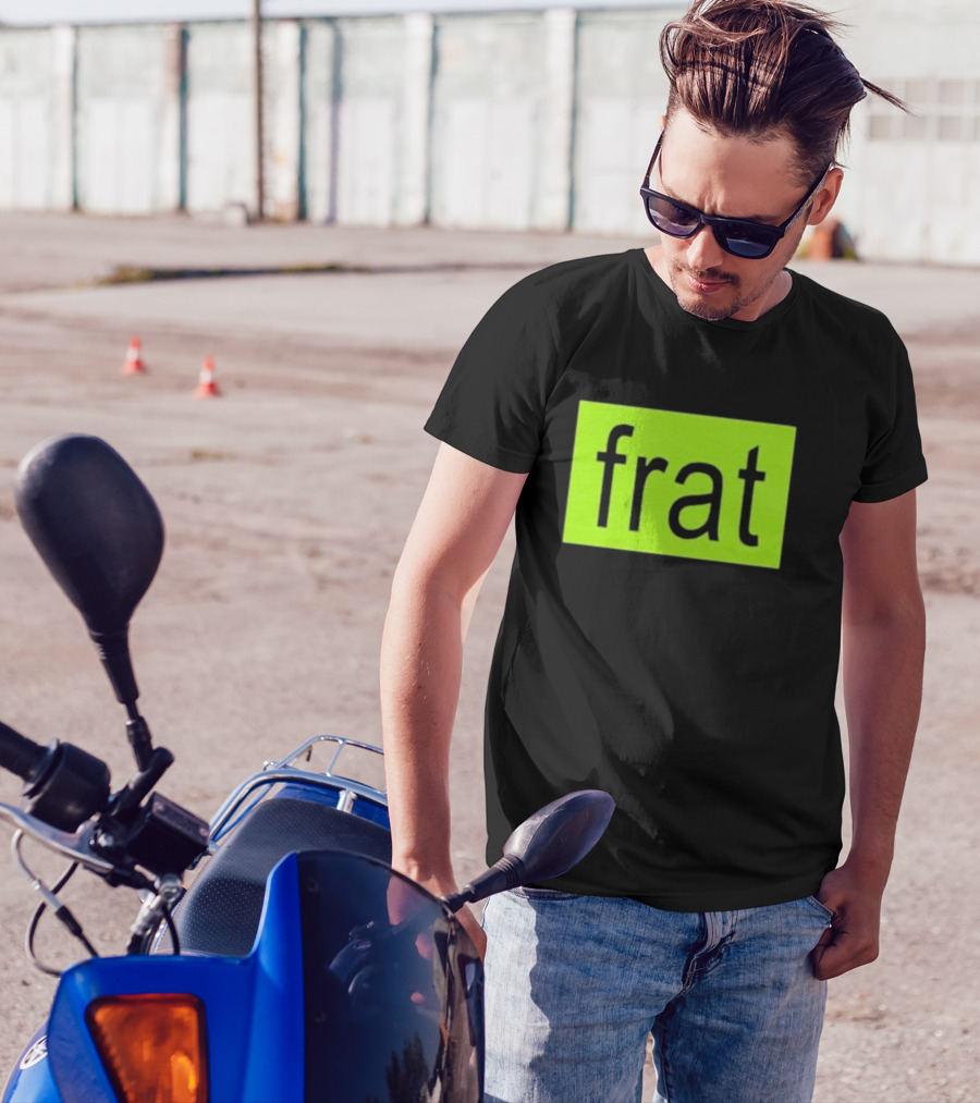 Frat Green Rectangle Bold Text Simple T-Shirt