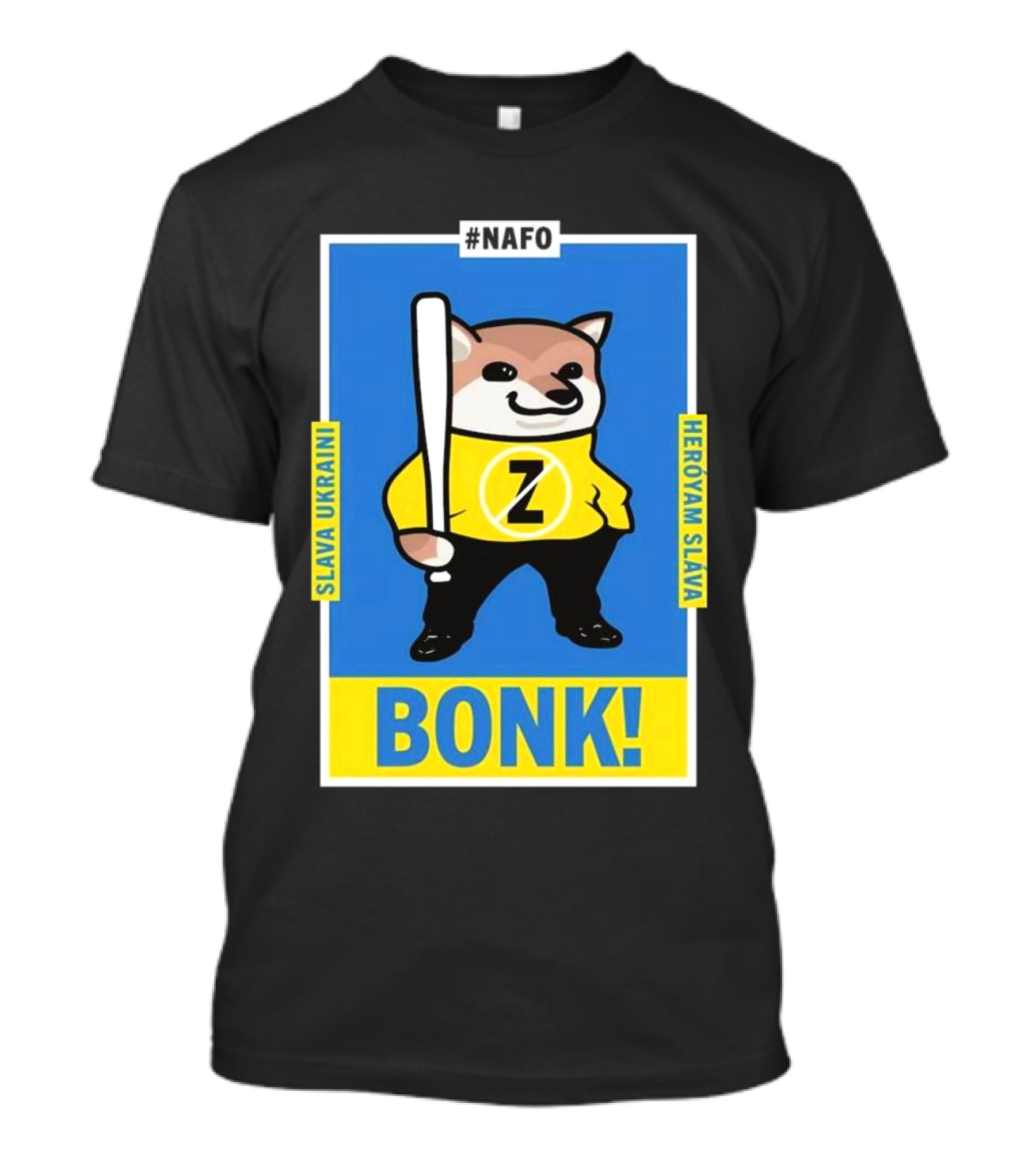 NAFO Bonk Z Slava Ukraini Heroyam Slava T-Shirt