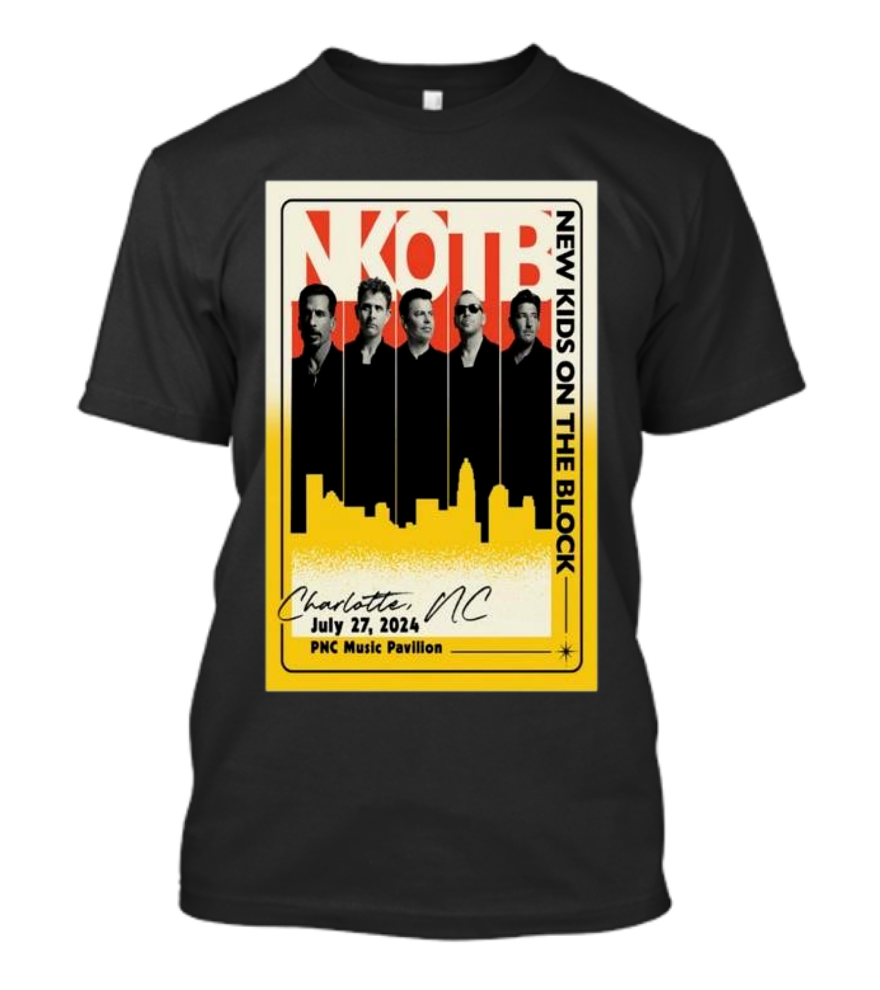 New Kids On The Block Charlotte NC July 27 2024 PNC Music Pavilion T-Shirt