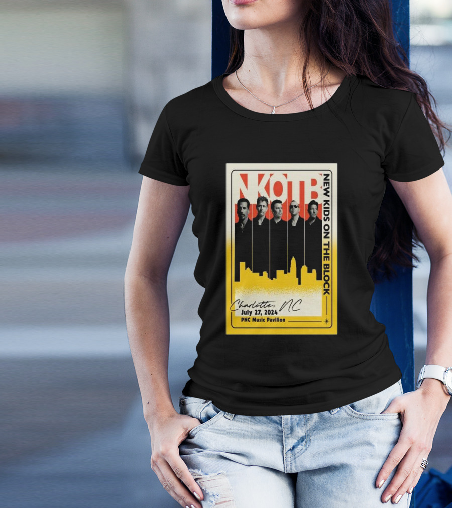 New Kids On The Block Charlotte NC July 27 2024 PNC Music Pavilion T-Shirt