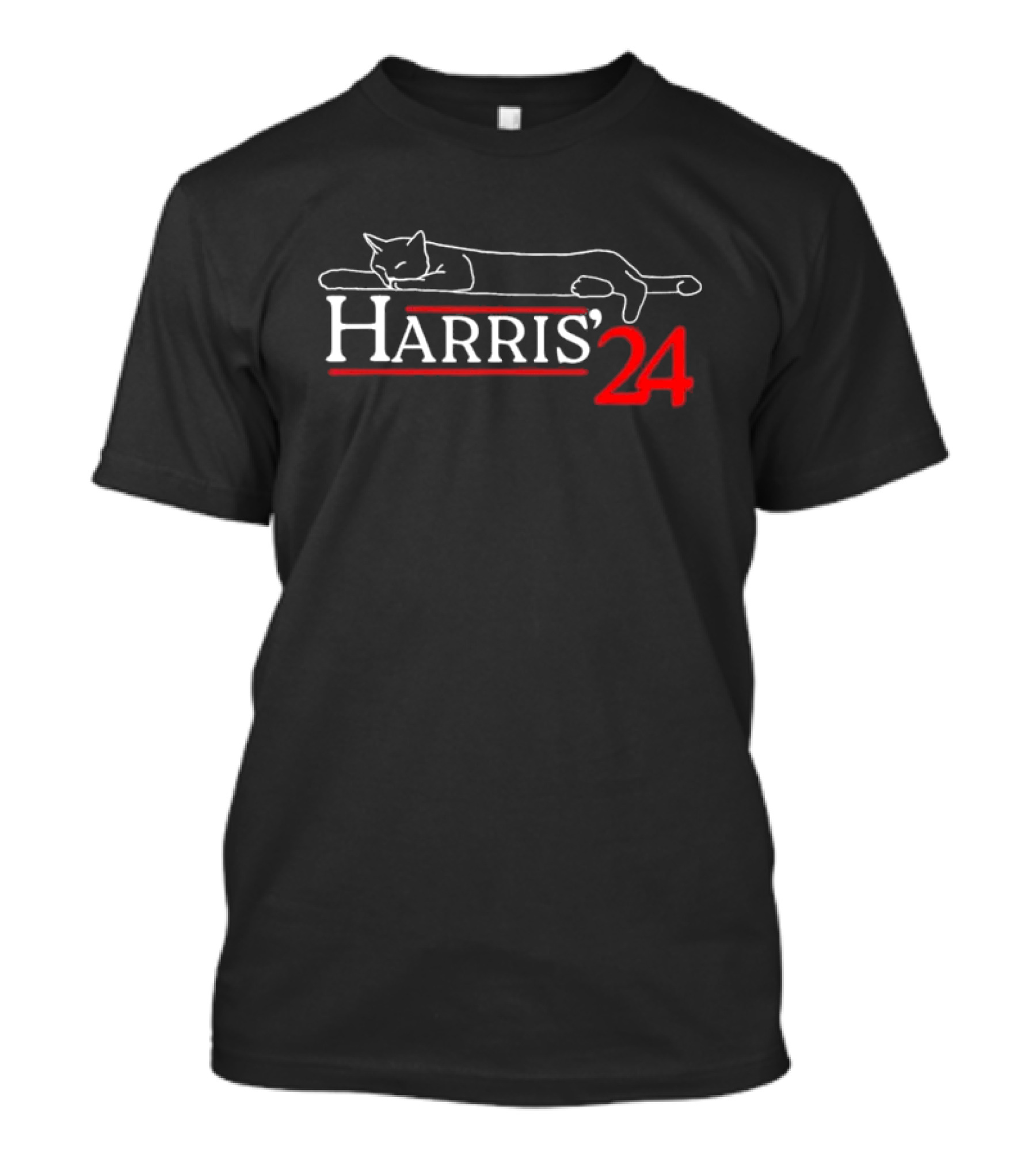 Cat Ladies For Kamala Harris '24 Funny Cat President T-Shirt