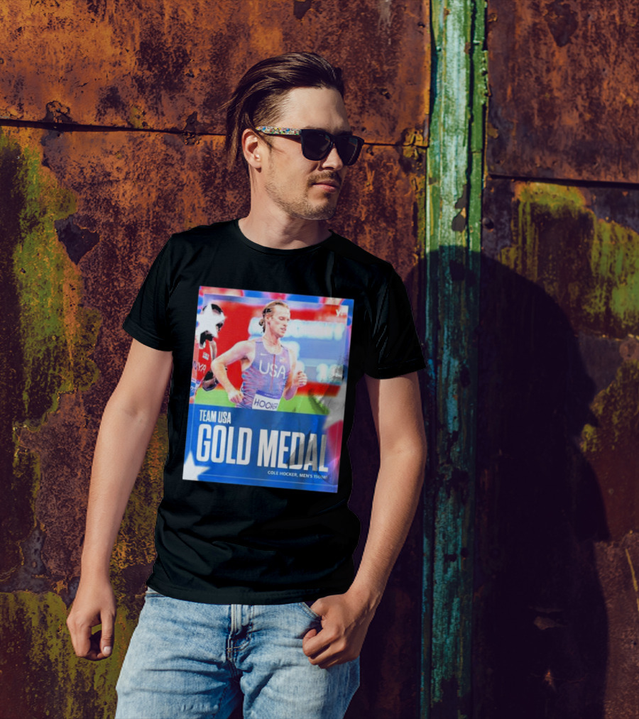 Team USA Cole Hocker Gold Medal Men's 1500m T-Shirt