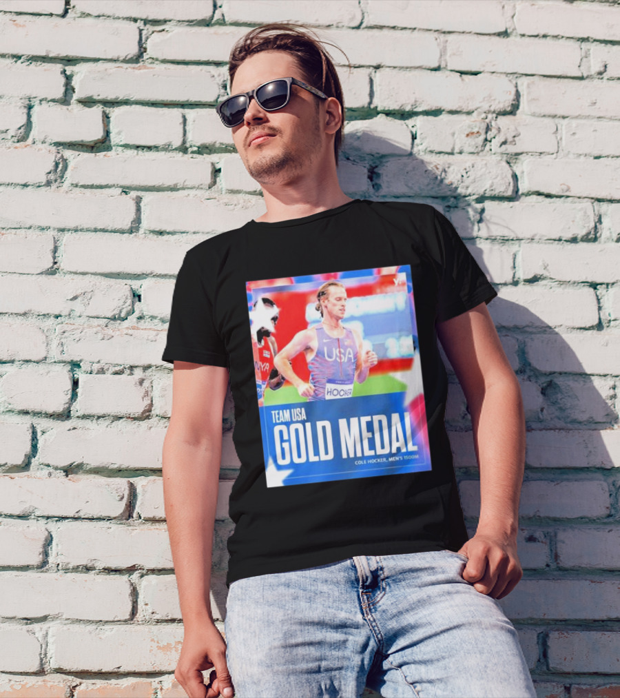 Team USA Cole Hocker Gold Medal Men's 1500m T-Shirt